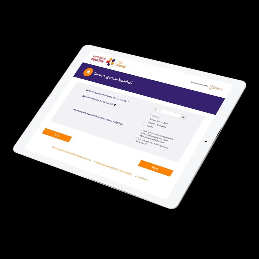 The Mortgage Risk Scan shown on a tablet