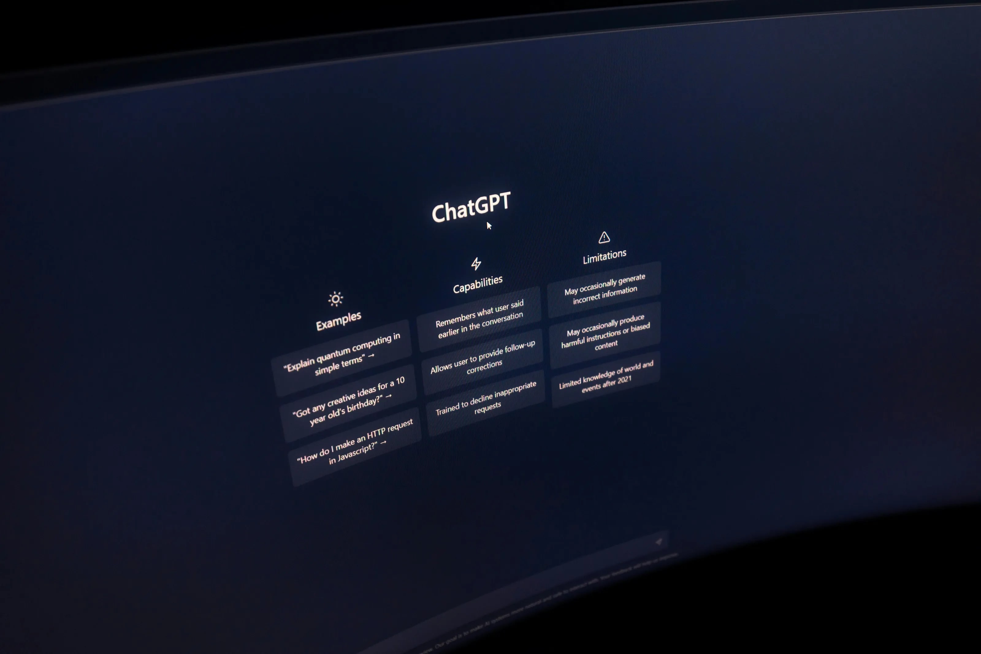 An AI chat interface on a computer screen