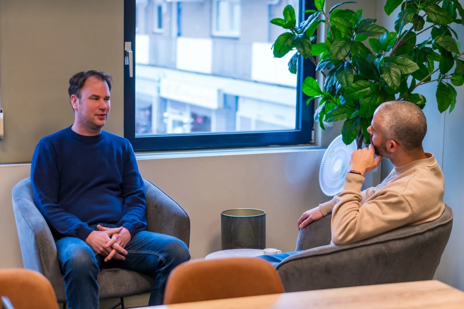 Martijn and Armando from JAM-IT discussing a work process