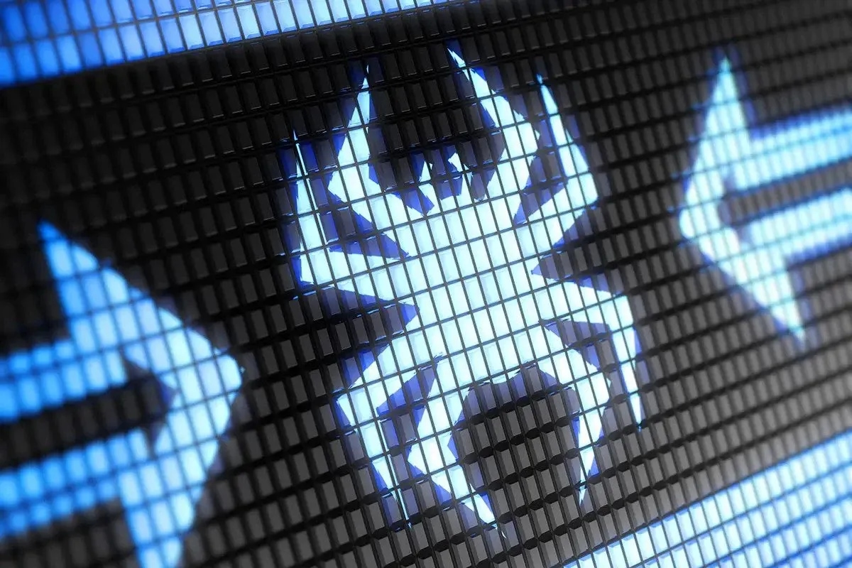 A bug shaped like a spider on a digital screen