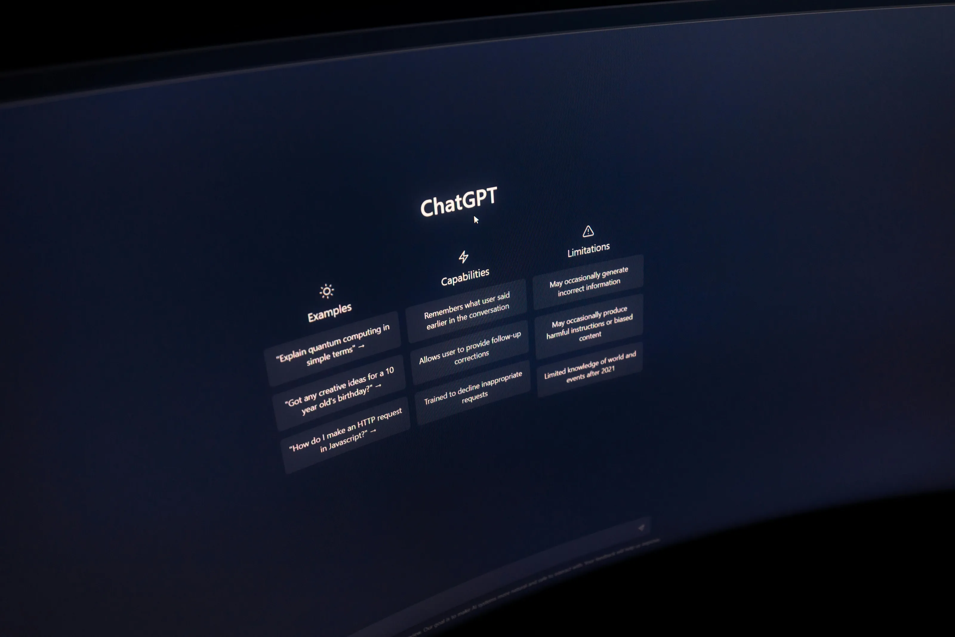 Een AI-chatinterface op een computerscherm